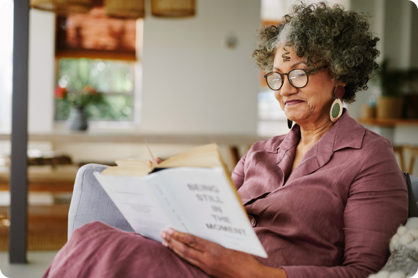 Member reviewing prescription information with support from Express Scripts Pharmacy Benefit Services.